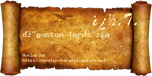 Ágoston Terézia névjegykártya