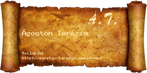 Ágoston Terézia névjegykártya