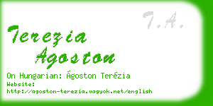terezia agoston business card