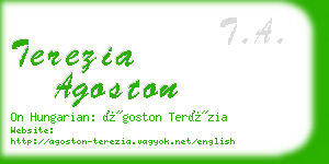 terezia agoston business card